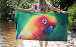 serviette-solem-perroquet - Serviette de plage Le Perroquet « Salut, t’es qui? » | XL - Solem