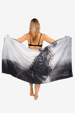 serviette-de-plage-solem-zebre - Serviette de plage Le Zèbre « Tout noir ou tout blanc? » | XL - Solem