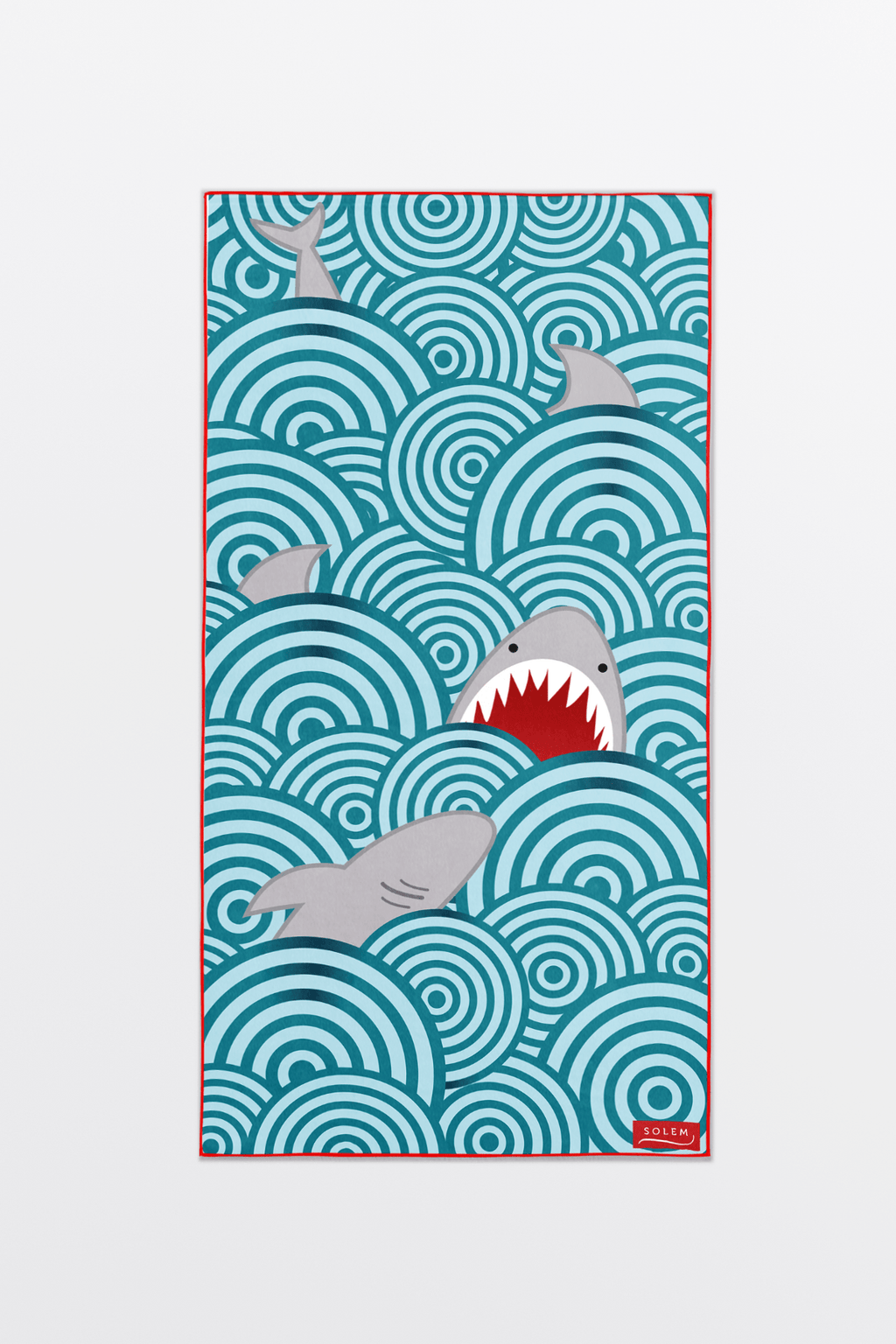 Serviette de plage Les Requins du lac St-Jean - Serviette de plage Les Requins du lac St-Jean - Solem
